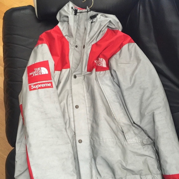 supreme x north face reflective jacket